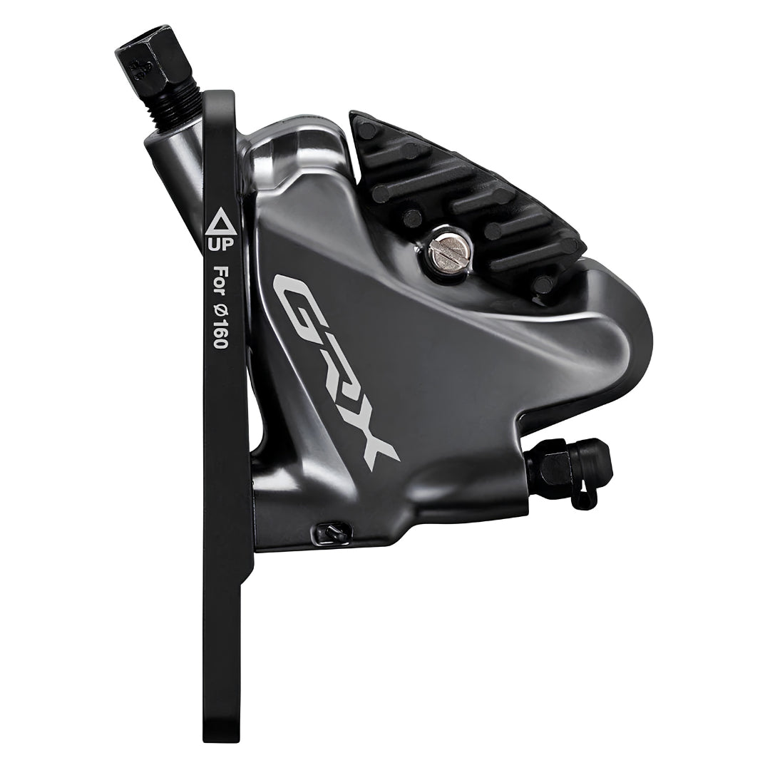 SHIMANO GRX HYDRAULIC DISC BRAKE BR-RX810, REAR, FLAT MOUNT, W/ FIXING BOLT FOR MOUNT THICKNESS 25MM ,W/O ADAPTER, W/L03A RESIN PAD(W/FIN)