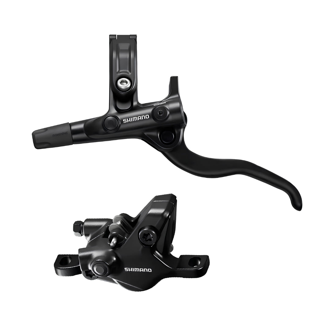 DISC BRAKE ASSEMBLED SET/J-KIT, BL-MT501L, BR-MT520F BLACK, W/O ADAPTER, METAL PAD(W/O FIN), 1000MM HOSE(SM-BH90-SS BLACK), W/CONNECTOR INSERT