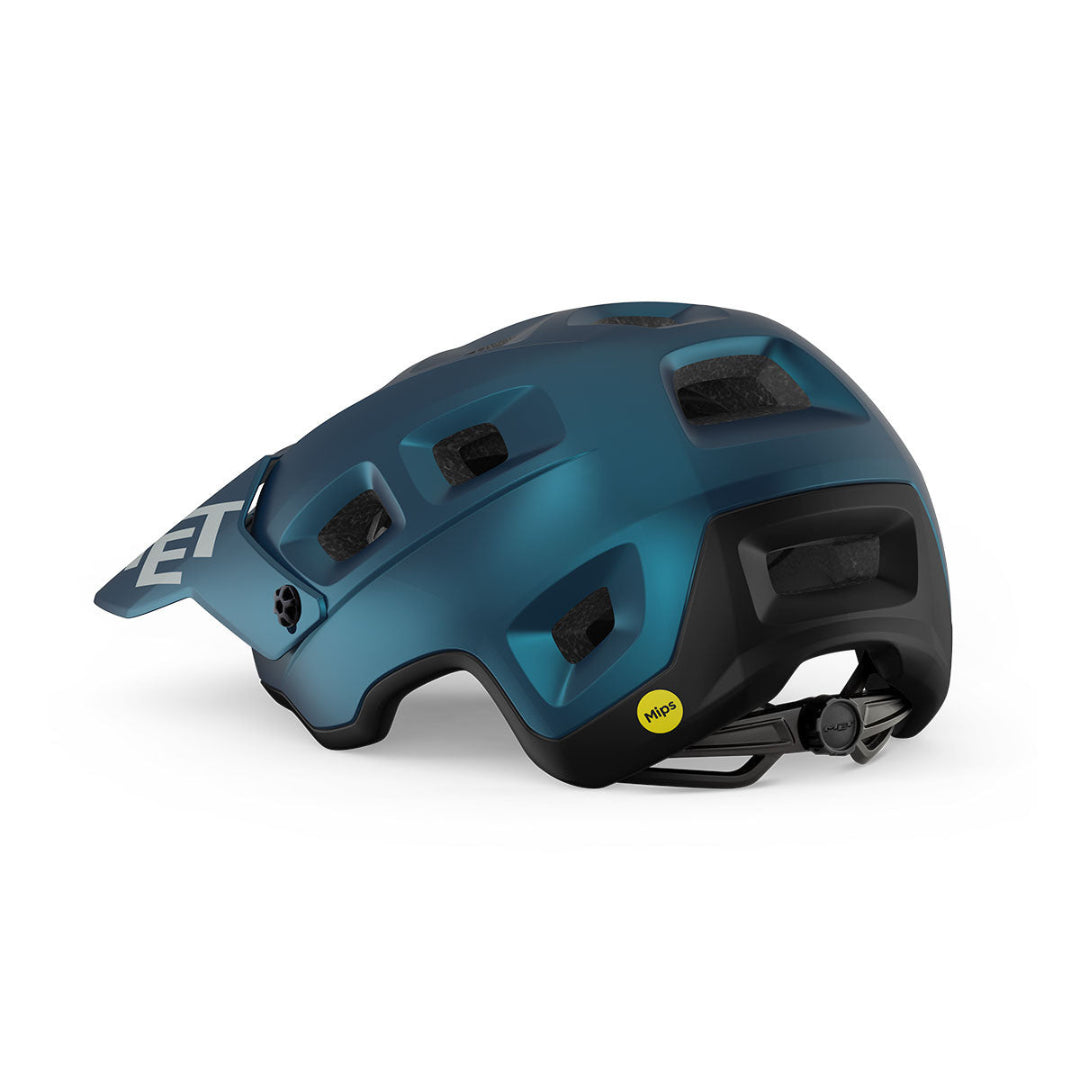 MET TERRANOVA MIPS CE TEAL BLUE BLACK METALLIC|MATT