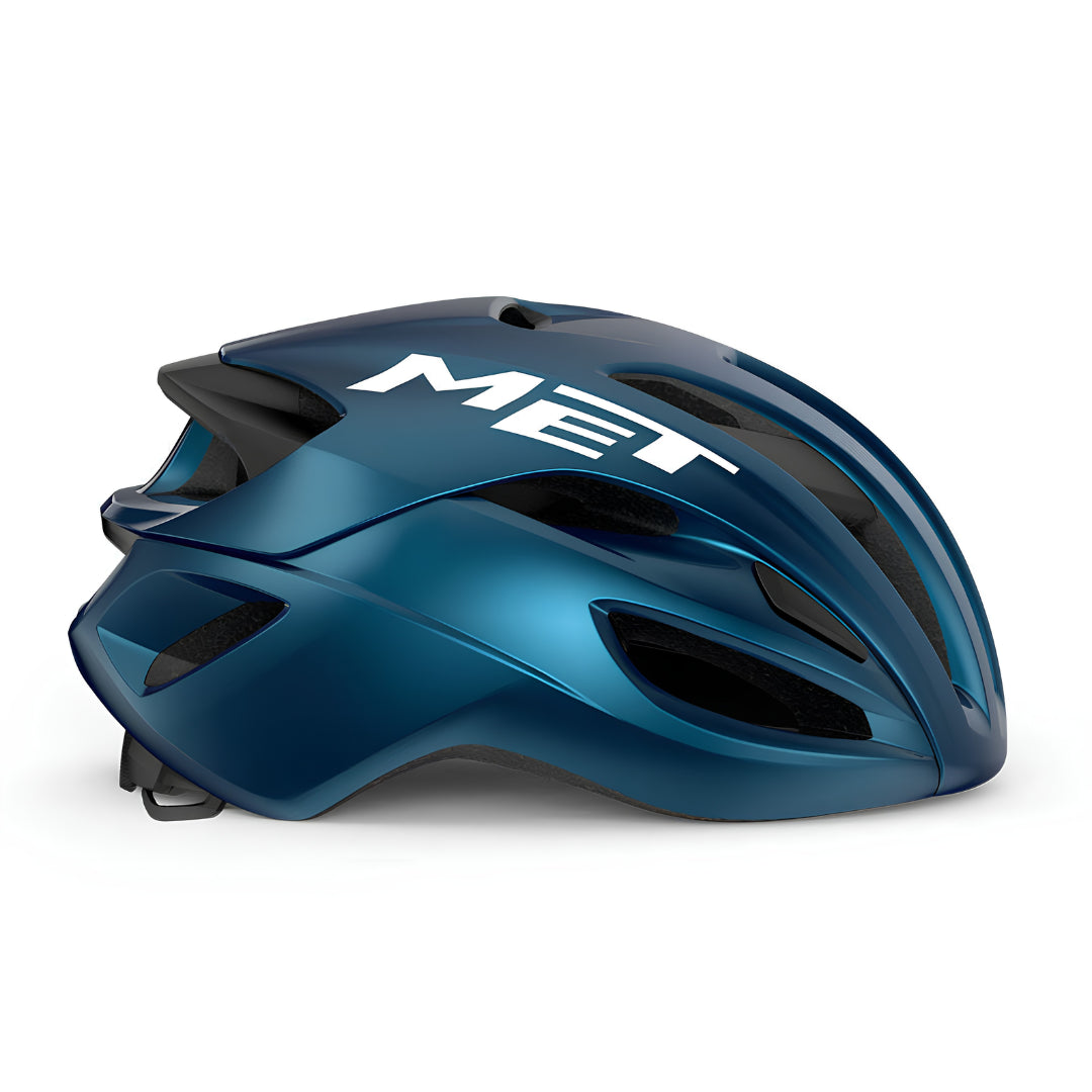 MET RIVALE MIPS CE TEAL BLUE METALLIC | GLOSSY