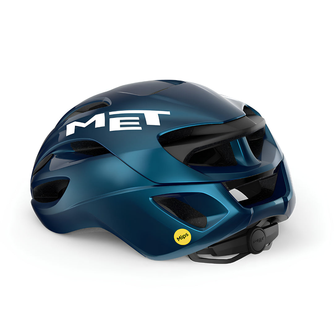 MET RIVALE MIPS CE TEAL BLUE METALLIC | GLOSSY