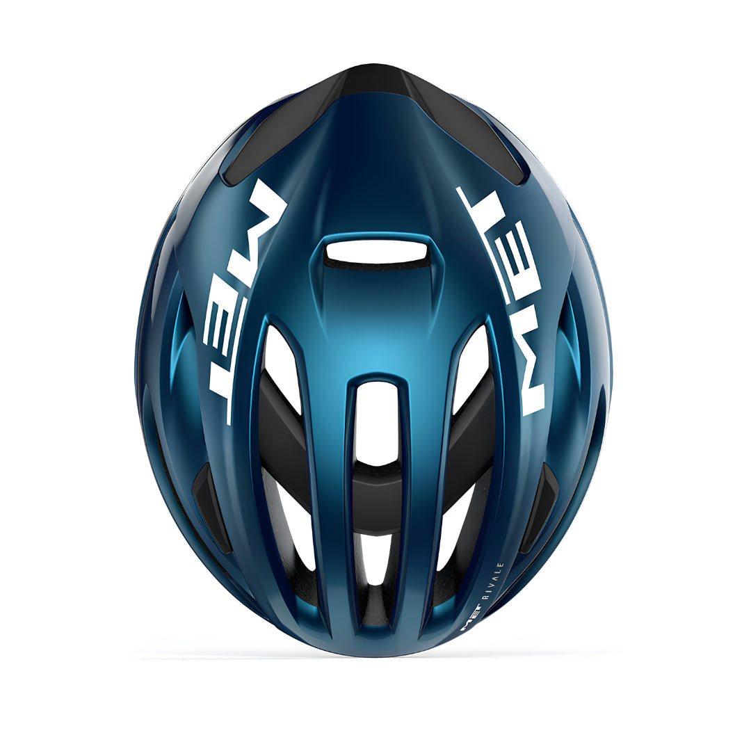 MET RIVALE MIPS CE TEAL BLUE METALLIC | GLOSSY