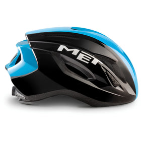 MET STRALE CE BLACK CYAN PANEL | GLOSSY