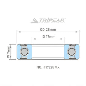 Tripeak #17287 Full Steel Ball Bearing (MAX Series)(17x28x7mm)