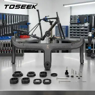 TOSEEK TKR06 28.6/31.8mm Carbon Fiber Aero Road Bike Handlebars