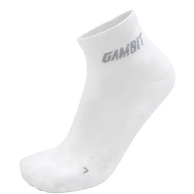 Gambitt Distance Low Cut Unisex Compression Socks (White)