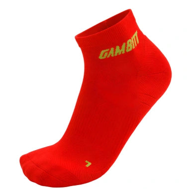Gambitt Distance Low Cut Unisex Compression Socks (Red/Green)