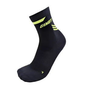 Gambitt Distance Short Unisex Compression Socks (Black/Green)