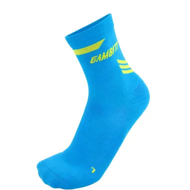 Gambitt Distance Short Unisex Compression Socks (Electric Blue/Green)