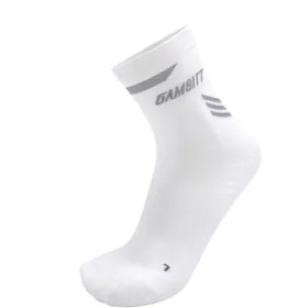 Gambitt Distance Short Unisex Compression Socks (White Grey)