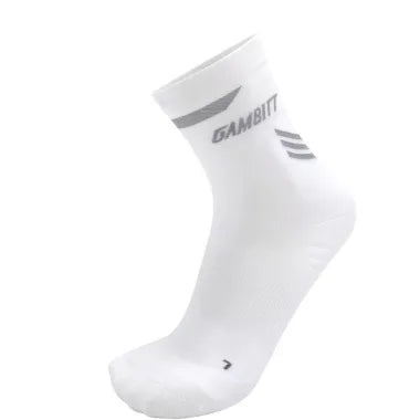 Gambitt Distance Short Unisex Compression Socks (White Grey)