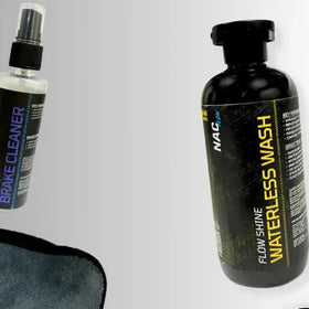 Waterless Wash Spray + Brake Cleaner Kit + Flow Microfiber Cloth