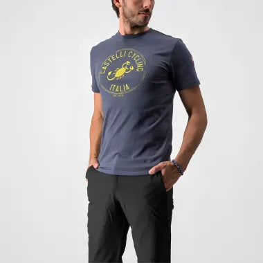 CASTELLI ARMANDO T-SHIRT -DARK STEEL BLUE