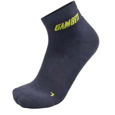 Gambitt Distance Low Cut Unisex Compression Socks (Black/Green)