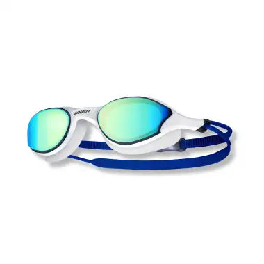 Gambitt Iceberg UV Swimming Googles (White/Blue)