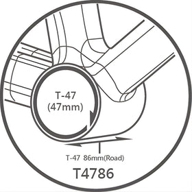 Tripeak T47 3-in-1 Bottom Bracket Ceramic-Shimano/SRAM/Rotor (86mm)-Black