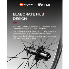 Magene EXAR GR45 Pro Carbon Gravel Wheelset-45mm (Disc Brake)