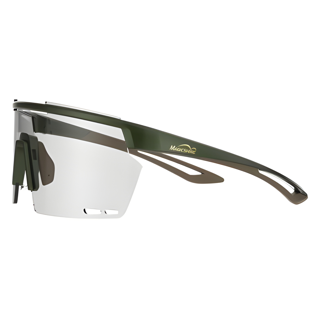 Magicshine Rouler Photochromic Sports Sunglasses-Green/Brown
