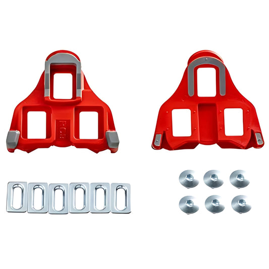 Wellgo RC-9B Cleat For Road Pedal (Shimano SPD-SL) (4 Deg Float)-Red