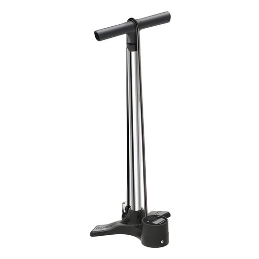 Lezyne Macro Drive Digital Floor Pump (Dual Valve)-Silver