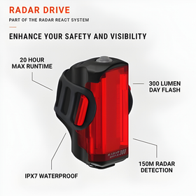 Lezyne Radar Drive Rear Light (300 Lumens)