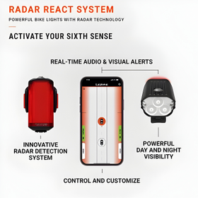 Lezyne Radar React Front+Rear Light Set (With Radar Alerts)