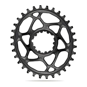 Absolute Black Oval MTB Chainring 1X SRAM Direct Mount GXP N/W (6mm Offset)-Black