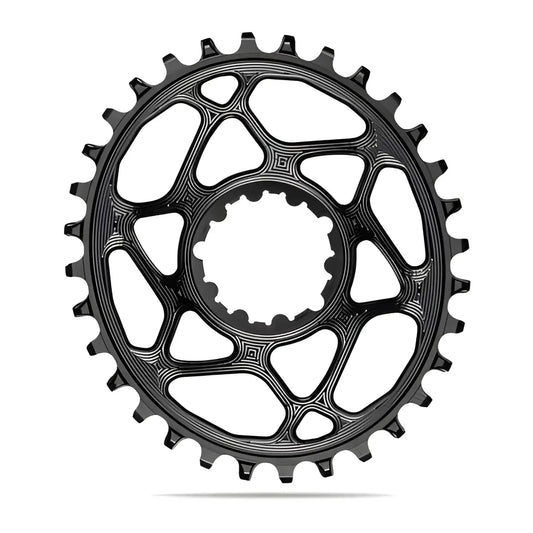 Absolute Black Oval MTB Chainring 1X SRAM Direct Mount GXP N/W (6mm Offset)-Black