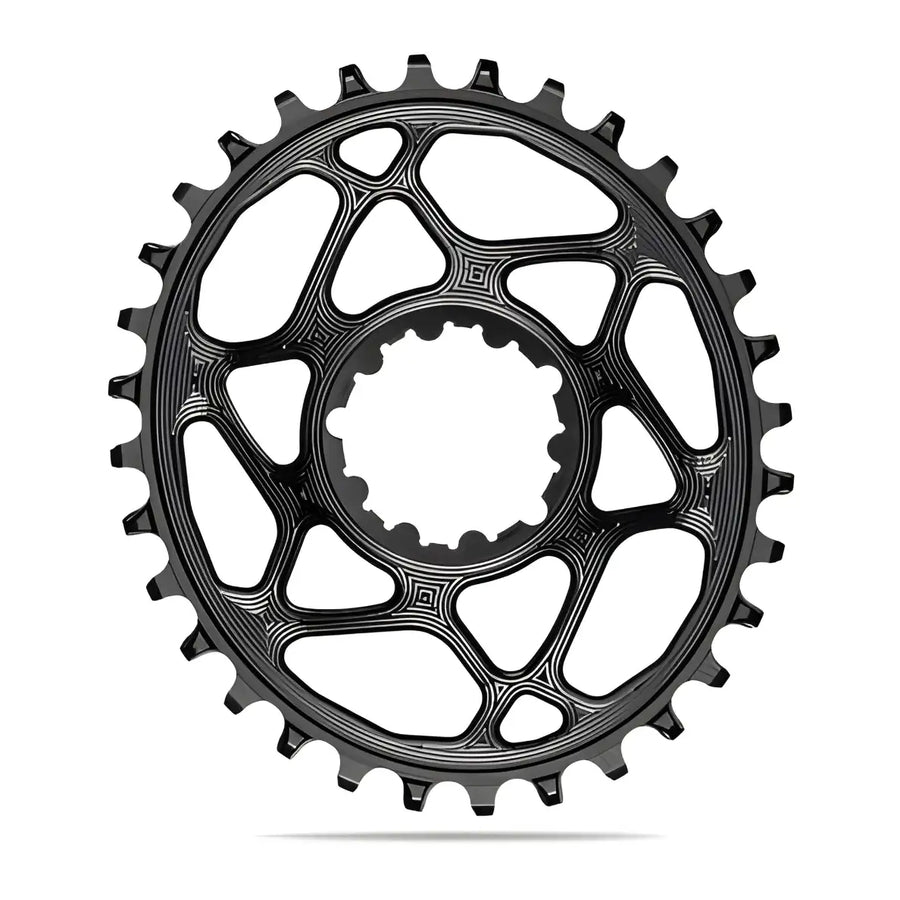 Absolute Black Oval MTB Chainring 1X SRAM Direct Mount GXP N/W (6mm Offset)-Black