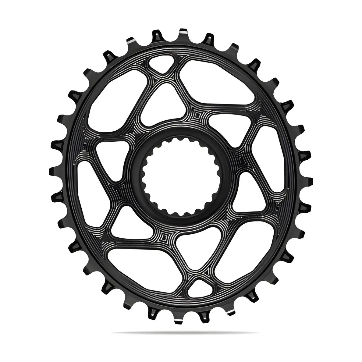Absolute Black Oval MTB Chainring 1X Shimano Direct Mount HG+12 Speed-Black