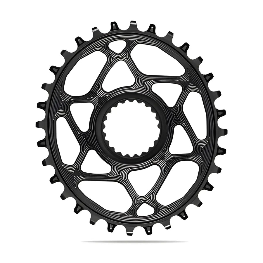 Absolute Black Oval MTB Chainring 1X Shimano Direct Mount HG+12 Speed-Black