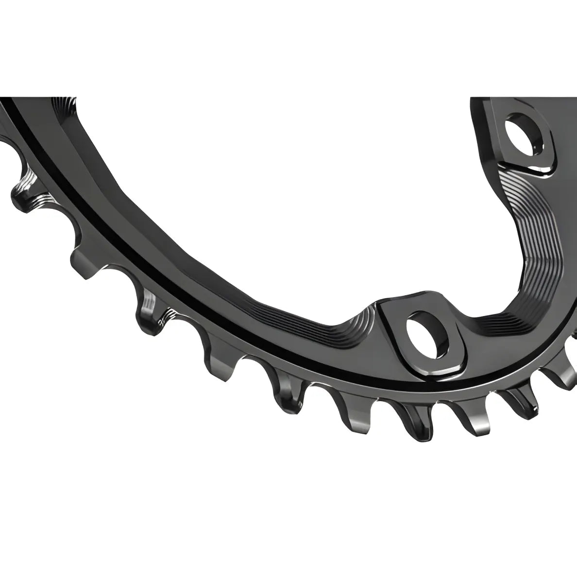 Absolute Black Oval MTB Chainring 1X Shimano 96 BCD XT M8000 HG+12 Speed-Black