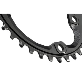 Absolute Black Oval MTB Chainring 1X Shimano 96 BCD XT M8000 HG+12 Speed-Black