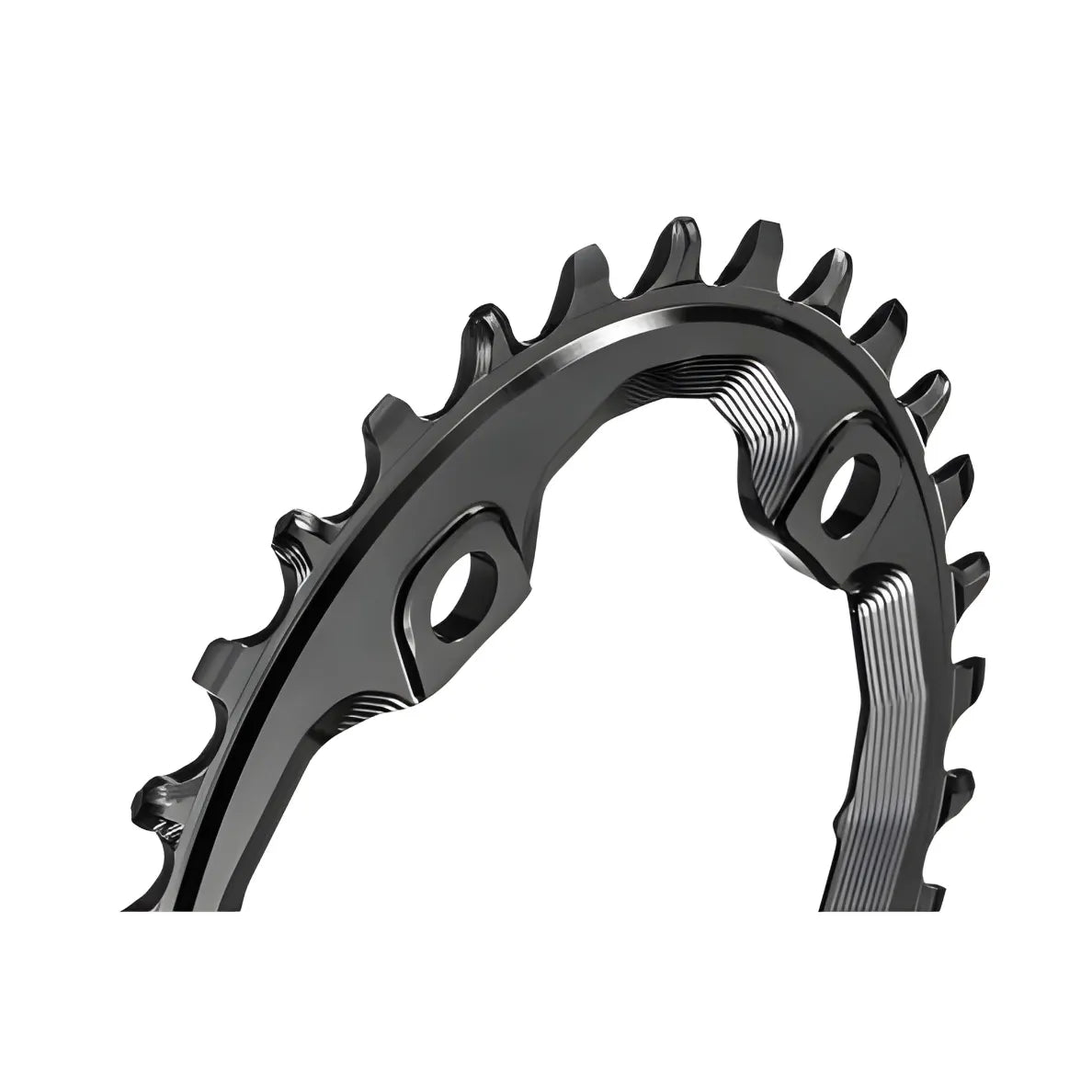 Absolute Black Oval MTB Chainring 1X Shimano 96 BCD XT M8000 HG+12 Speed-Black