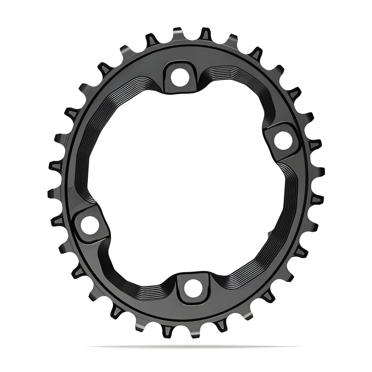 Absolute Black Oval MTB Chainring 1X Shimano 96 BCD XT M8000 HG+12 Speed-Black