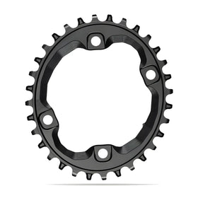 Absolute Black Oval MTB Chainring 1X Shimano 96 BCD XT M8000 HG+12 Speed-Black