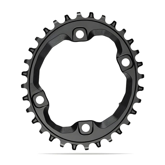 Absolute Black Oval MTB Chainring 1X Shimano 96 BCD XT M8000 HG+12 Speed-Black