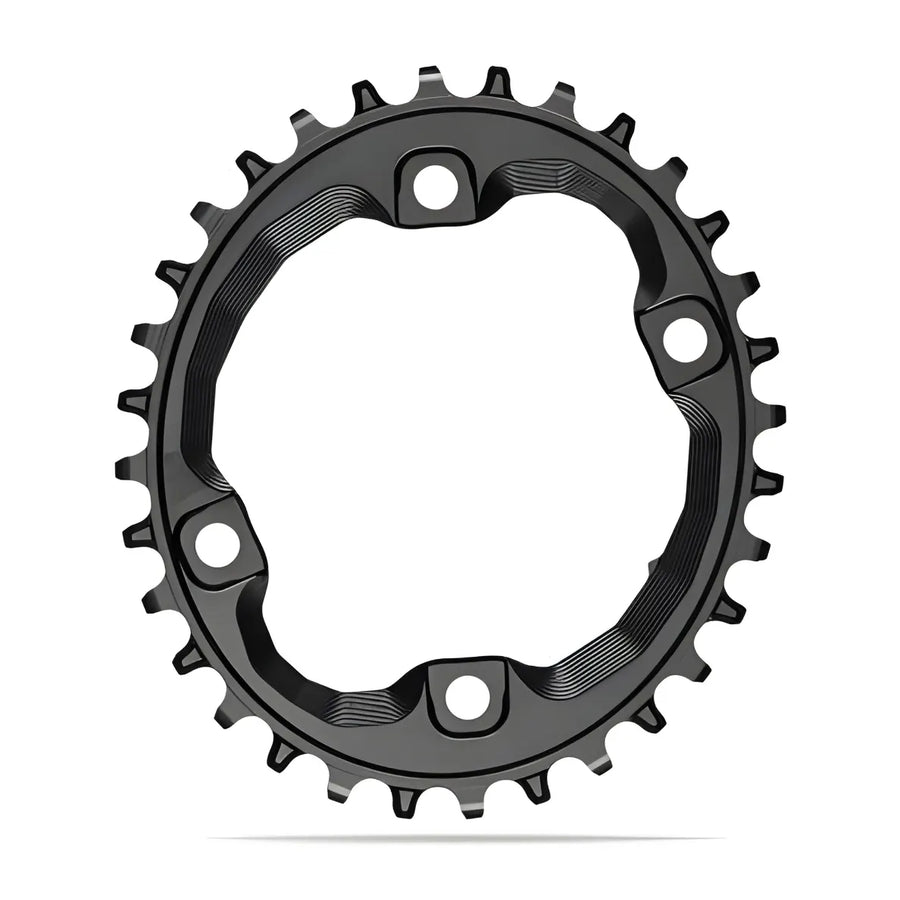 Absolute Black Oval MTB Chainring 1X Shimano 96 BCD XT M8000 HG+12 Speed-Black