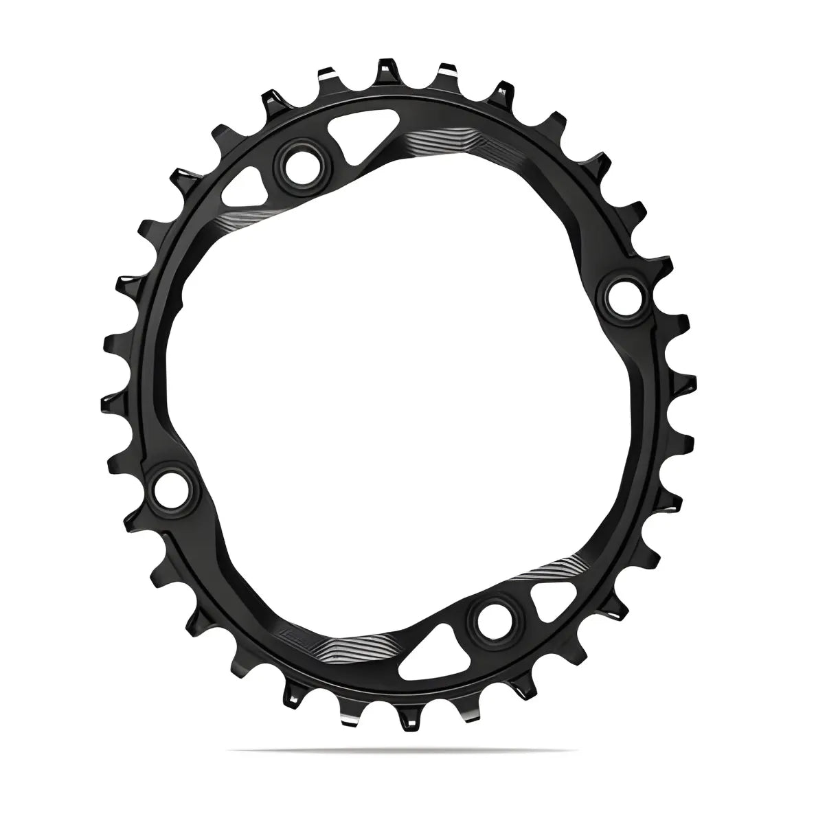 Absolute Black Oval MTB Chainring 1X Shimano 104 BCD N/W (32T/34T/36T)-Black