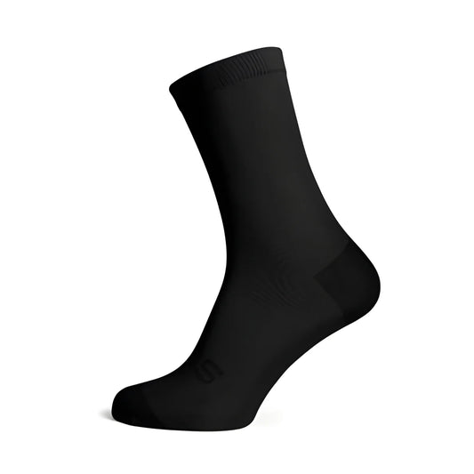 Sox Solid Black Casual Crew Socks