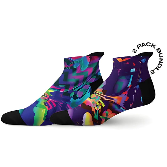 Sox Colour Spill Tab Combo Socks (Pack Of 2)