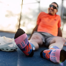 Sox Blocks Pink Padel Crew Socks