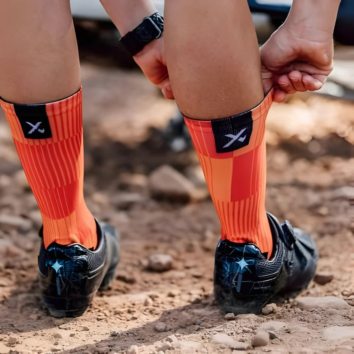 Sox Slight Orange Minimalist Crew Socks