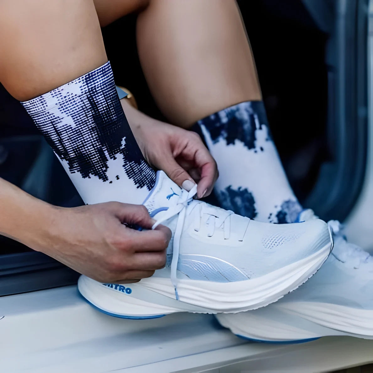 Sox White Gravel Minimalist Crew Socks