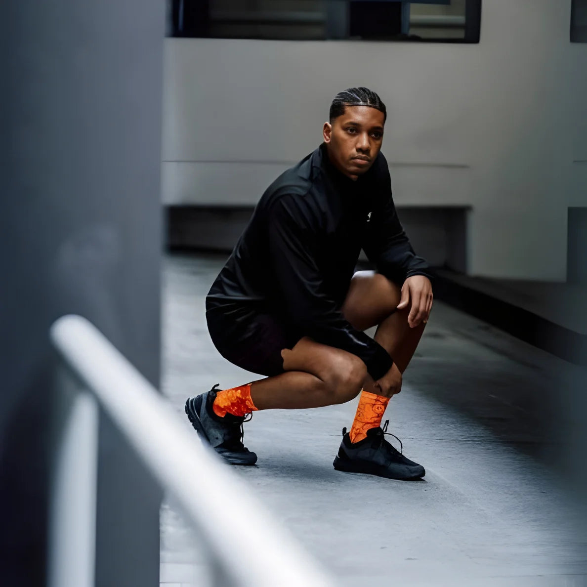 Sox Neon Slide Orange Casual Crew Socks
