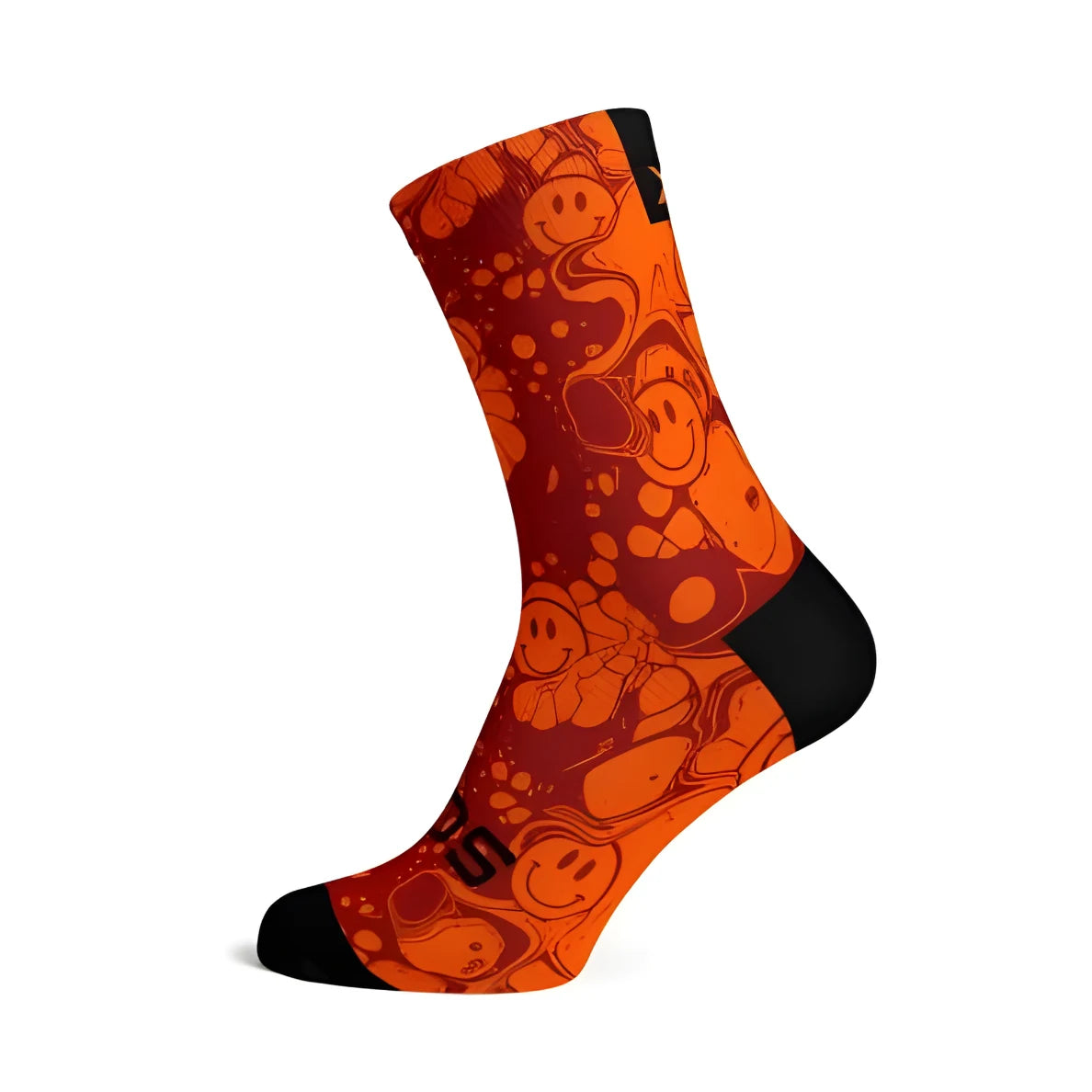 Sox Neon Slide Orange Casual Crew Socks