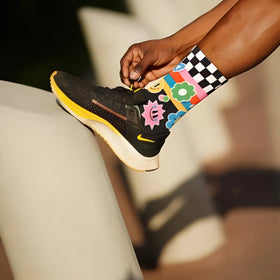 Sox Sticker Casual Crew Socks