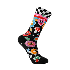 Sox Sticker Casual Crew Socks