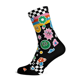 Sox Sticker Casual Crew Socks