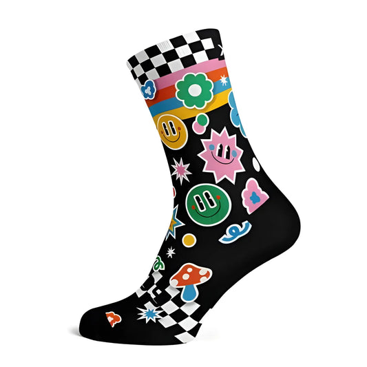 Sox Sticker Casual Crew Socks